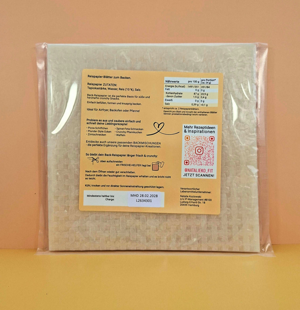 Square Edible Rice Paper (22 × 22 cm)