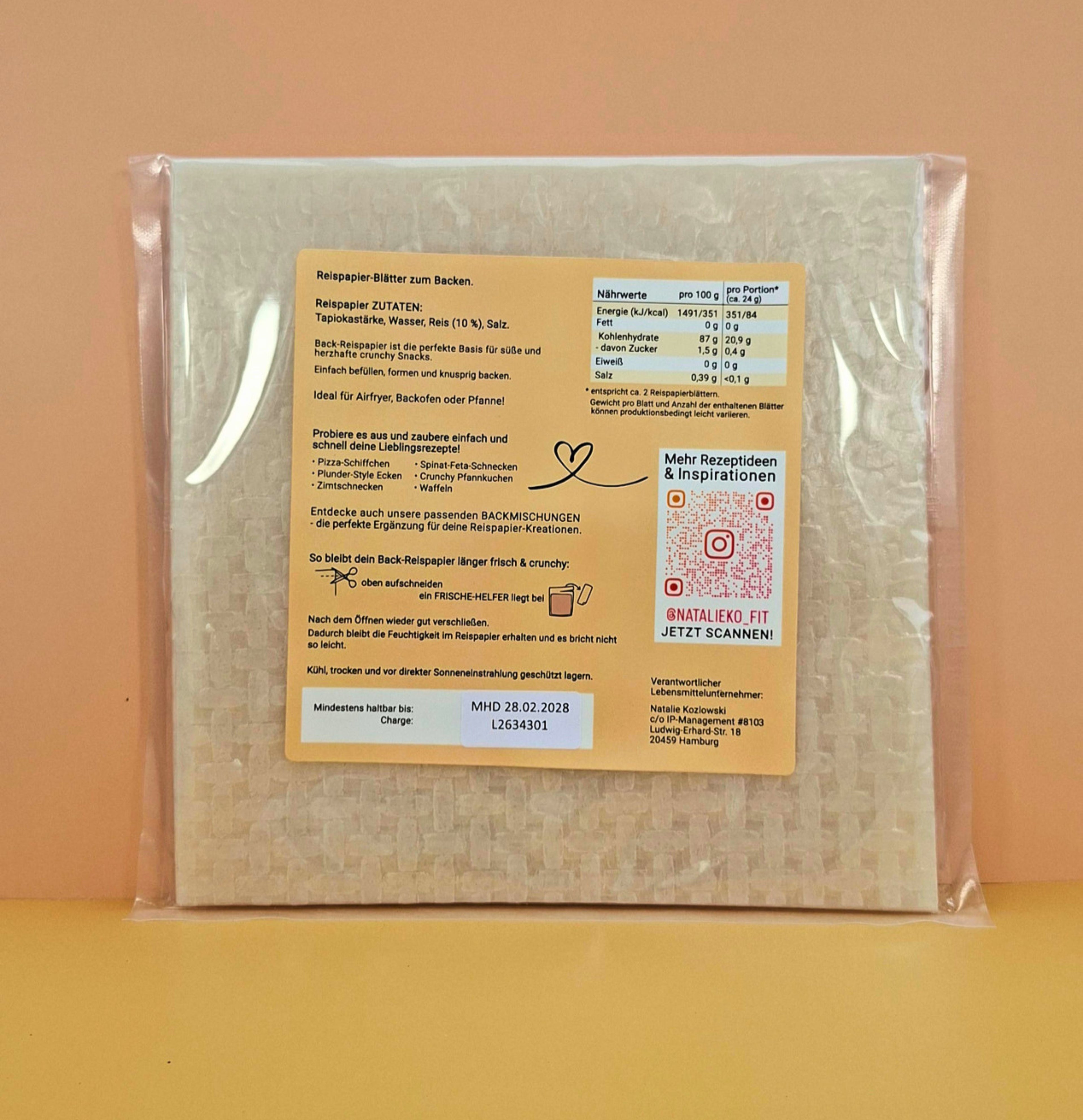 Square Edible Rice Paper (22 × 22 cm)